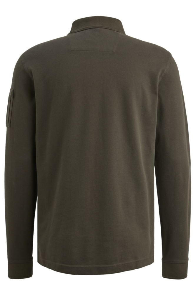 PME legend bruine heren polo | Achteraanzicht