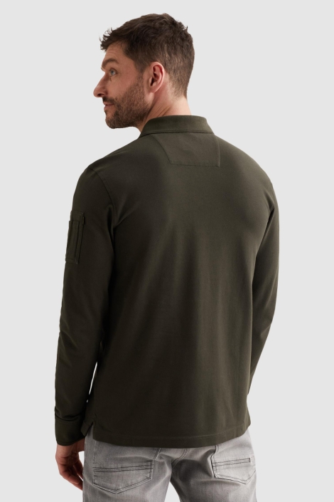 PME legend bruine heren polo | Model achteraanzicht