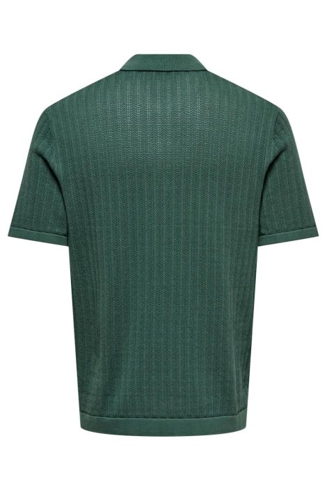 Only & Sons groene heren polo | Achteraanzicht