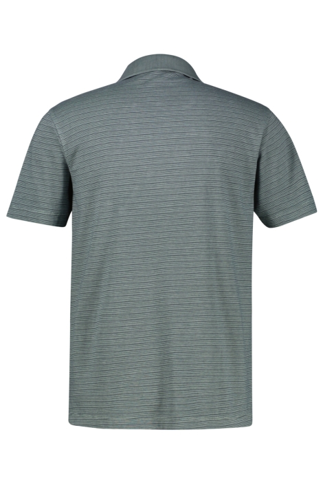 Lerros grijze heren polo | Achteraanzicht