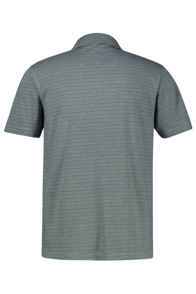 Lerros grijze heren polo | Achteraanzicht