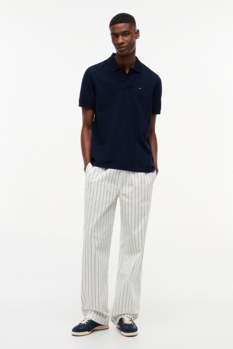 Tommy Jeans blauwe heren polo | Model