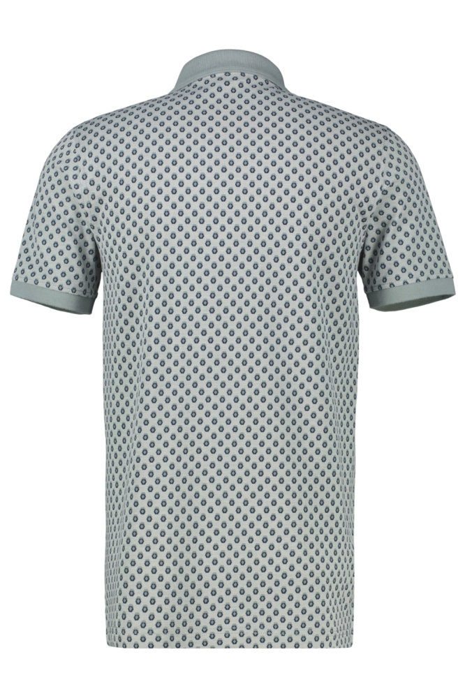 Lerros grijze heren polo | Achteraanzicht