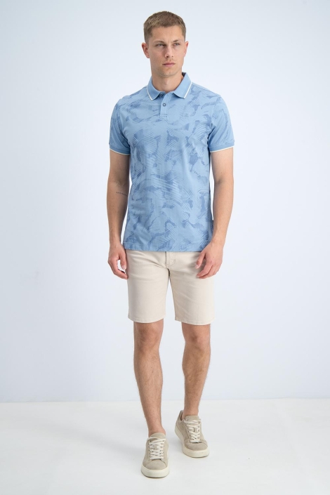 Gabbiano blauwe heren polo | Model