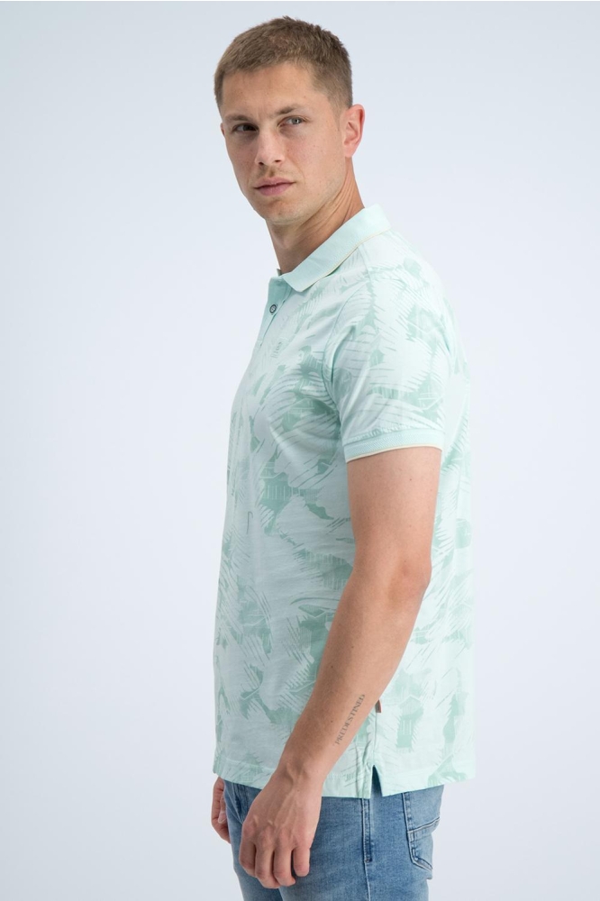 Gabbiano groene heren polo | Model zijaanzicht