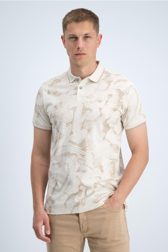 Gabbiano zand heren polo | Model vooraanzicht