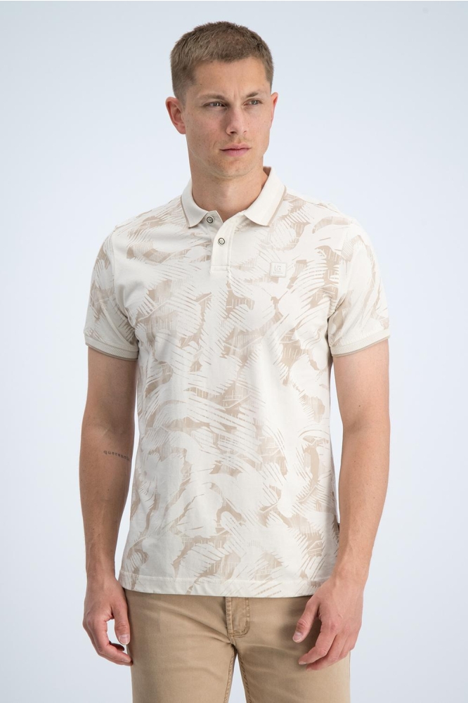 Gabbiano zand heren polo | Model vooraanzicht