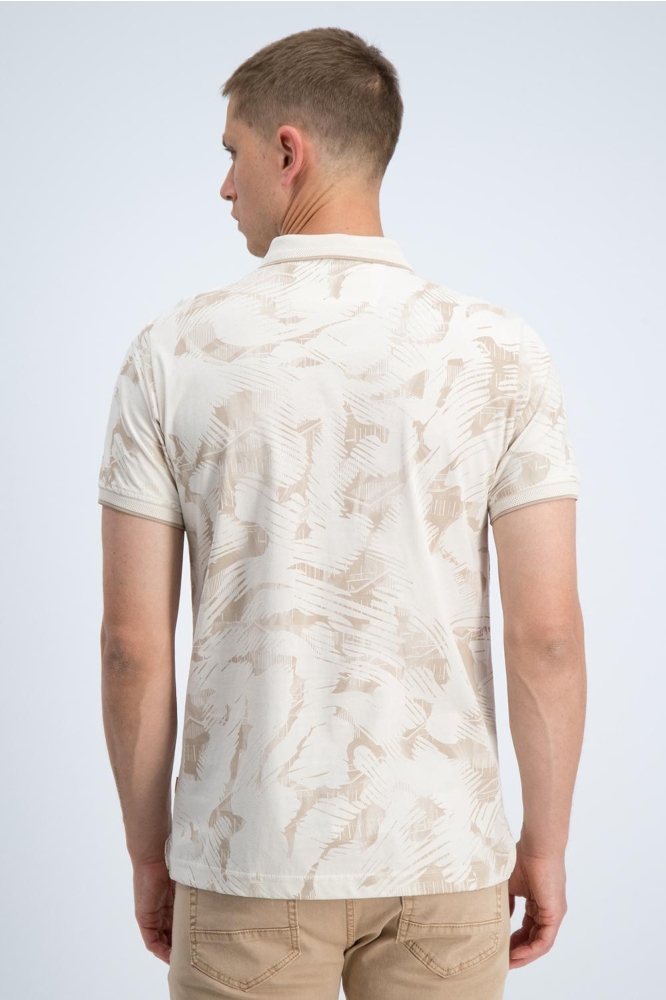 Gabbiano zand heren polo | Model achteraanzicht
