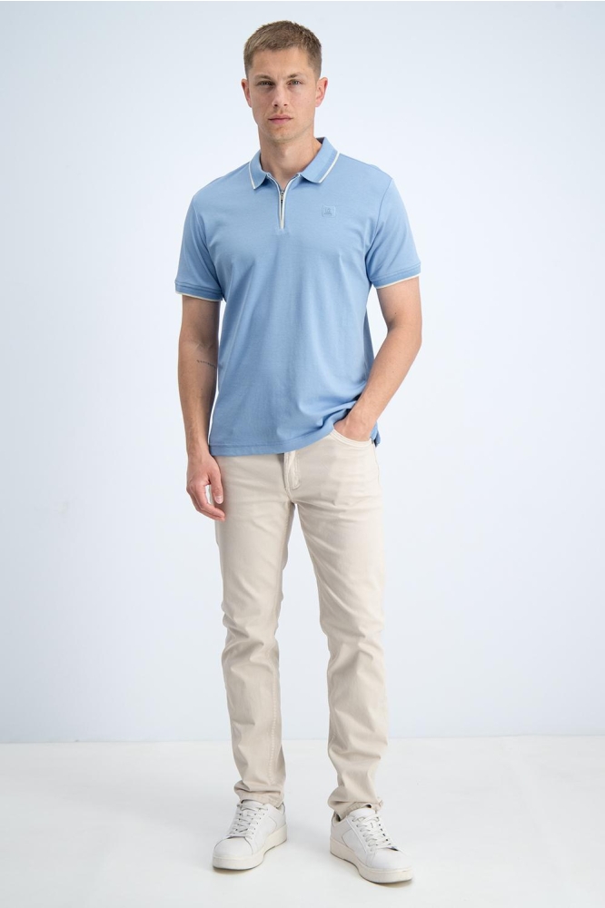 Gabbiano blauwe heren polo | Model