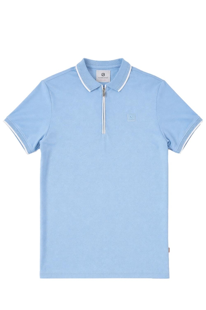 Gabbiano blauwe heren polo | Vooraanzicht