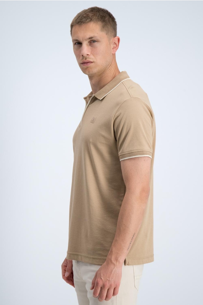 Gabbiano camel heren polo | Model zijaanzicht