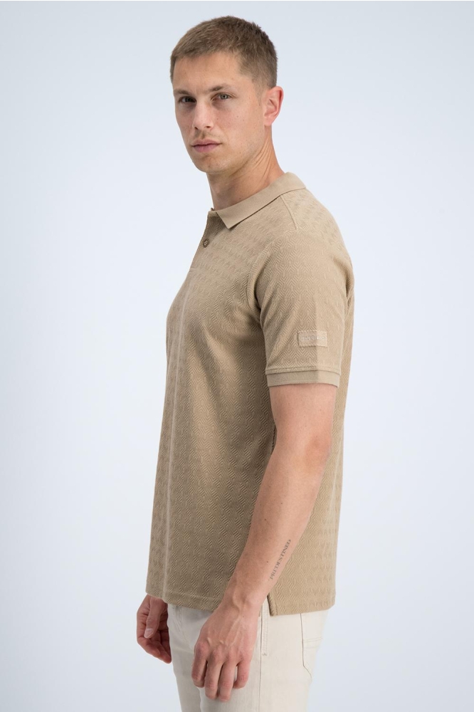 Gabbiano camel heren polo | Model zijaanzicht