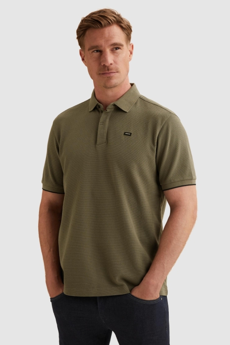 Vanguard groene heren polo | Model vooraanzicht