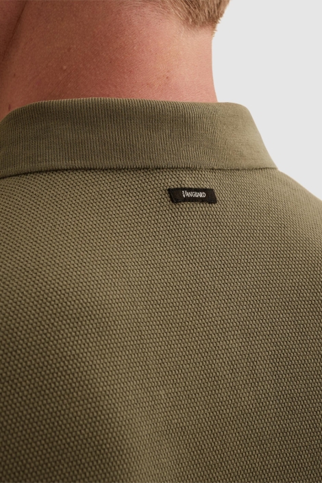 Vanguard groene heren polo | Close up