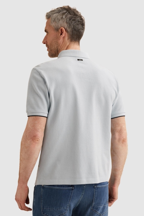 Vanguard blauwe heren polo | Model achteraanzicht