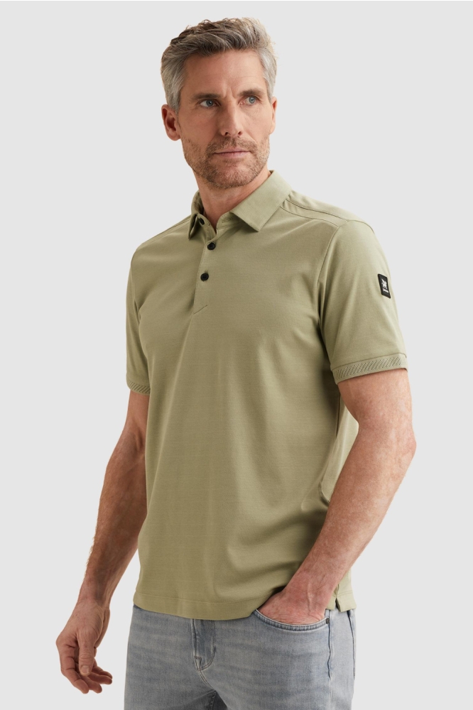 Vanguard groene heren polo | Model zijaanzicht