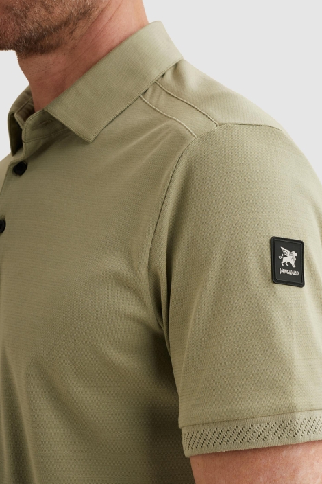 Vanguard groene heren polo | Close up