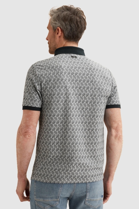 Vanguard blauwe heren polo | Model achteraanzicht