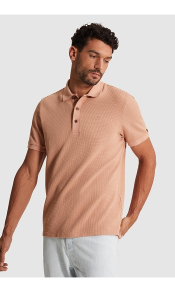 POLO MET TWEEKLEURIGE WAFELSTRUCTUUR CPSS2603852 3018