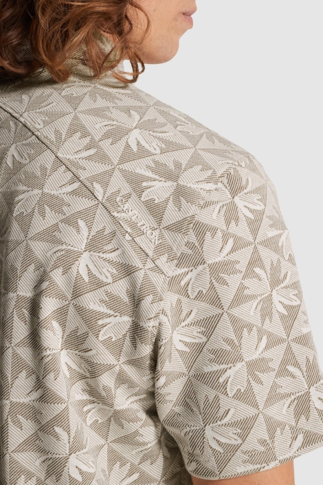 Cast Iron beige heren polo | Kleurstaal