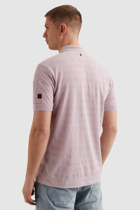 PME legend roze heren polo | Model achteraanzicht