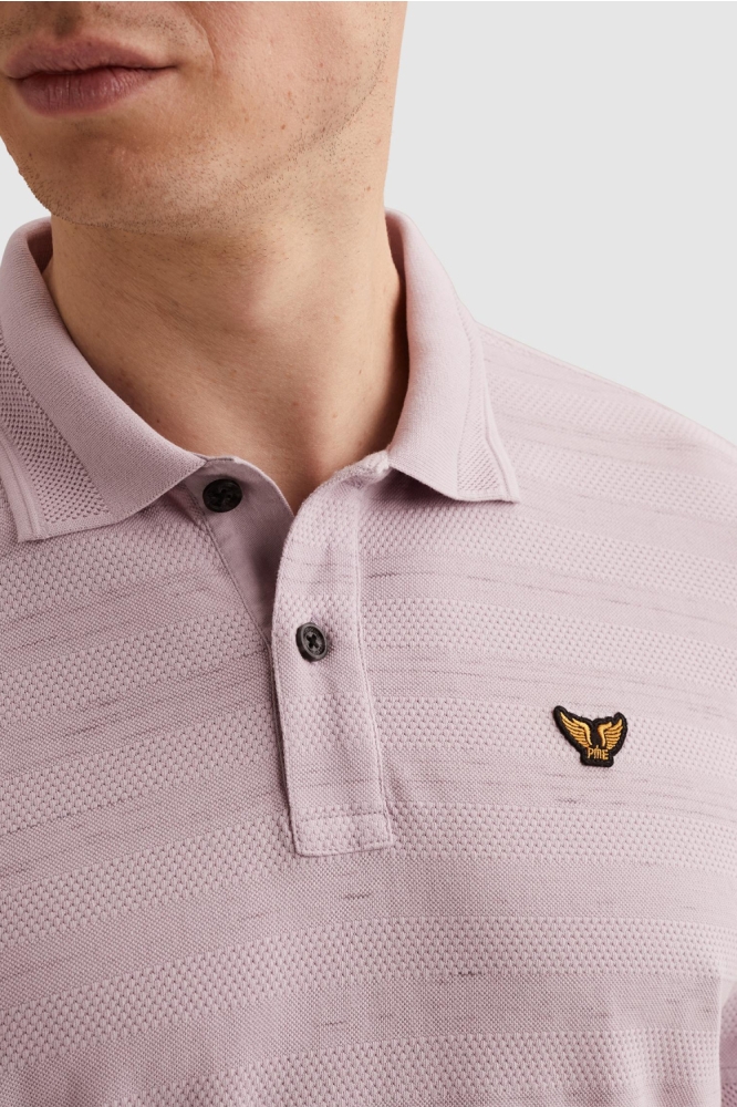 PME legend roze heren polo | Close up