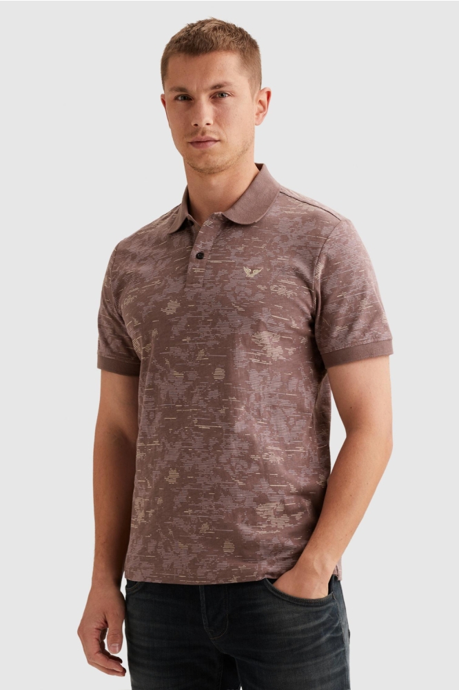 PME legend paarse heren polo | Model vooraanzicht