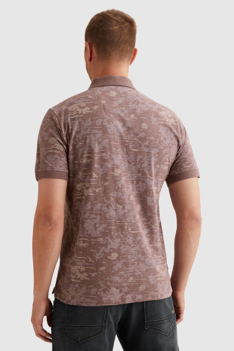 PME legend paarse heren polo | Model achteraanzicht