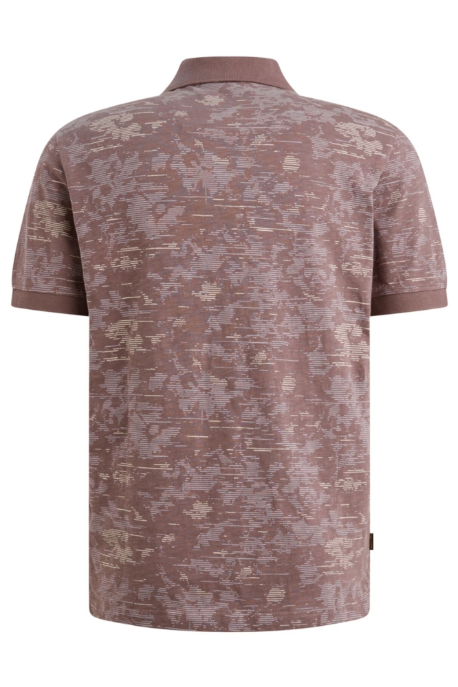 PME legend paarse heren polo | Achteraanzicht