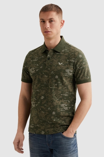 PME legend Polo POLO VAN SLUB JERSEY MET ALLOVER PRINT PPSS2603859 6150