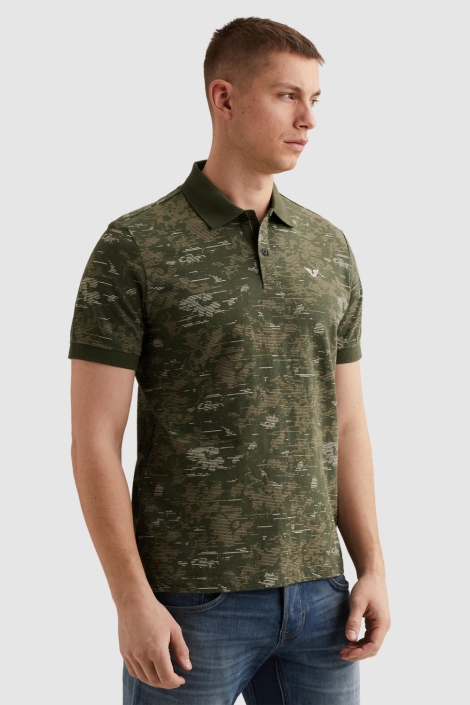 PME legend groene heren polo | Model zijaanzicht