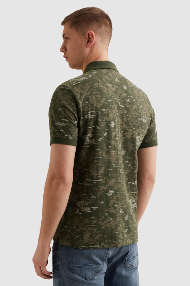 PME legend groene heren polo | Model achteraanzicht