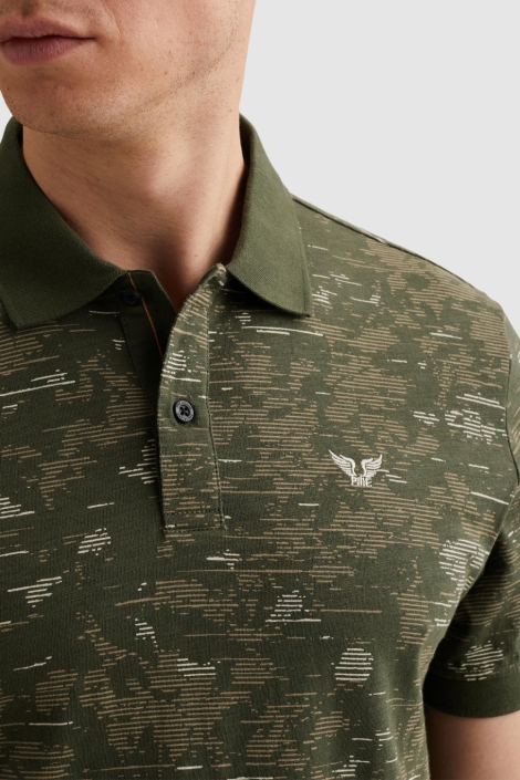 PME legend groene heren polo | Close up