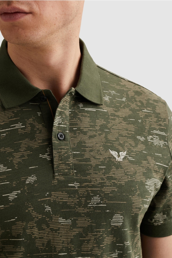 PME legend groene heren polo | Close up