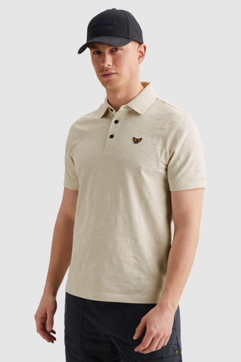 PME legend beige heren polo | Model zijaanzicht