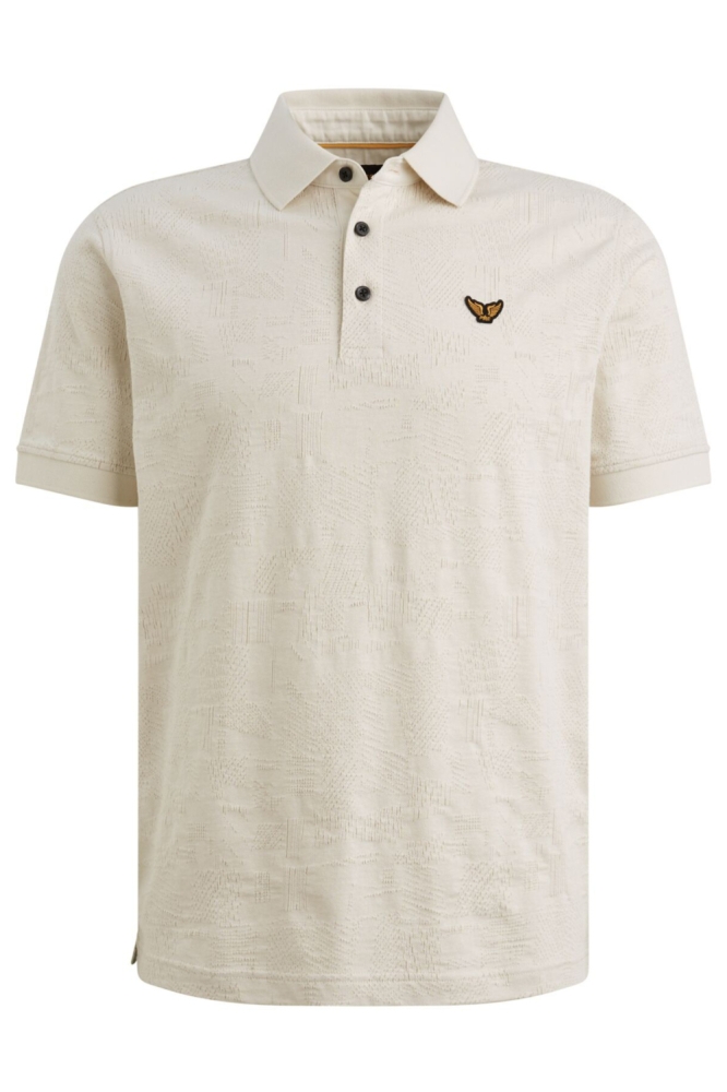 PME legend beige heren polo | Vooraanzicht