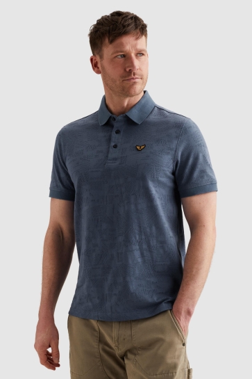 PME legend POLO MET ALLOVER JACQUARD PATROON PPSS2603883 5052