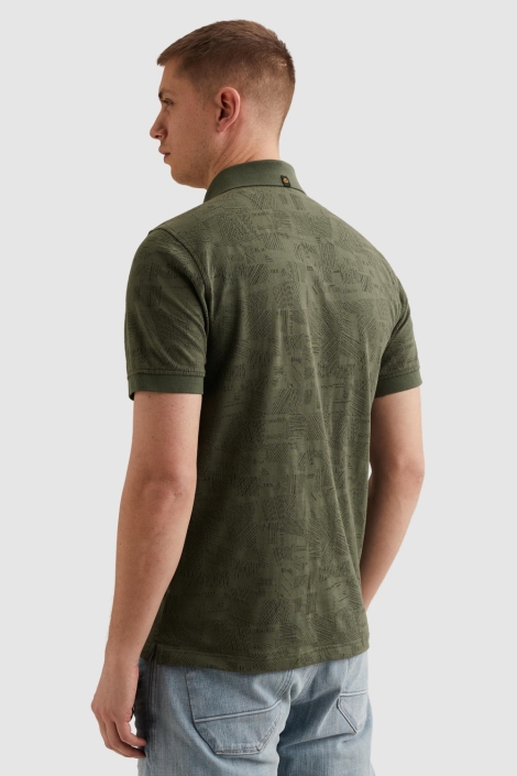 PME legend groene heren polo | Model achteraanzicht