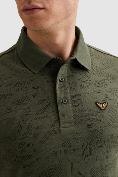PME legend groene heren polo | Close up