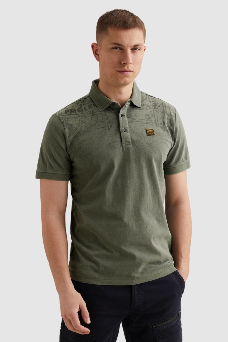 PME legend groene heren polo | Model vooraanzicht