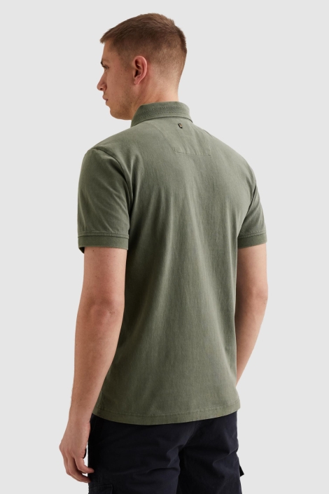 PME legend groene heren polo | Model achteraanzicht