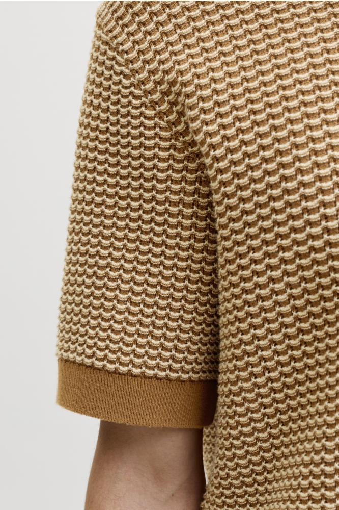 Jack & Jones cognac heren polo | Kleurstaal