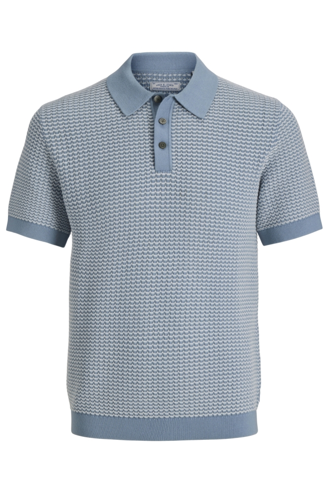 Jack & Jones blauwe heren polo | Vooraanzicht