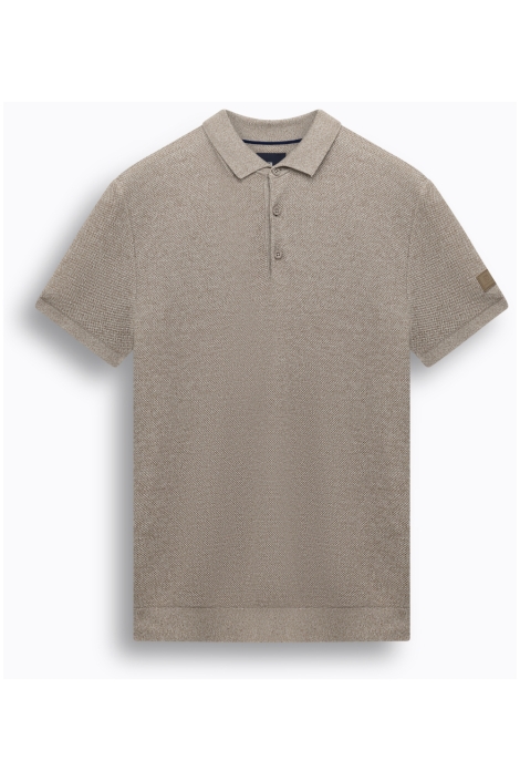 State of Art beige heren polo | Vooraanzicht