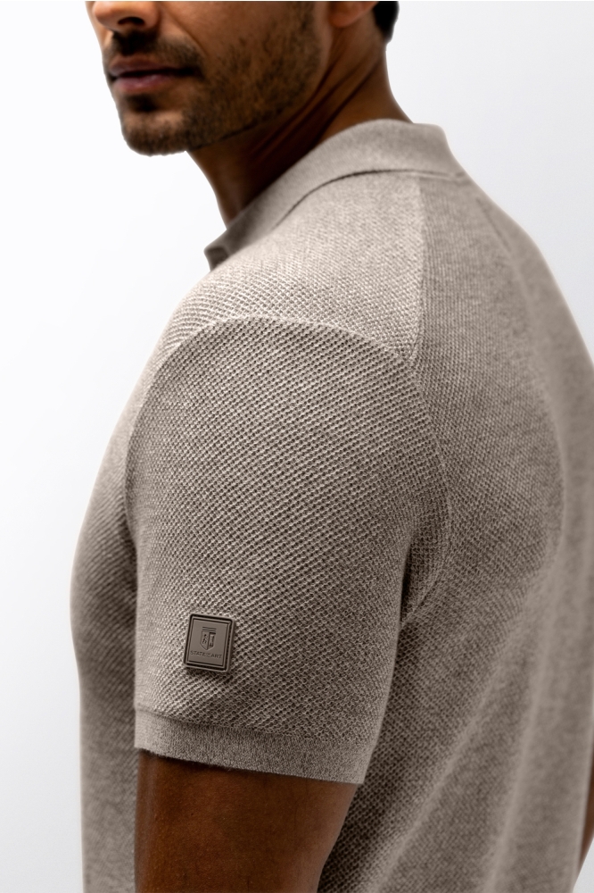 State of Art beige heren polo | Unique Selling Point