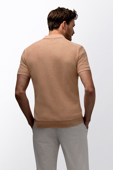 State of Art oranje heren polo | Model achteraanzicht