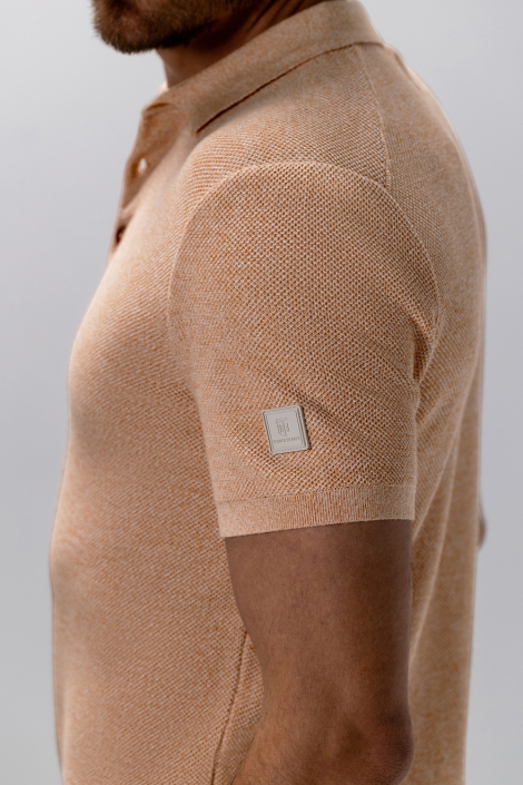 State of Art oranje heren polo | Close up