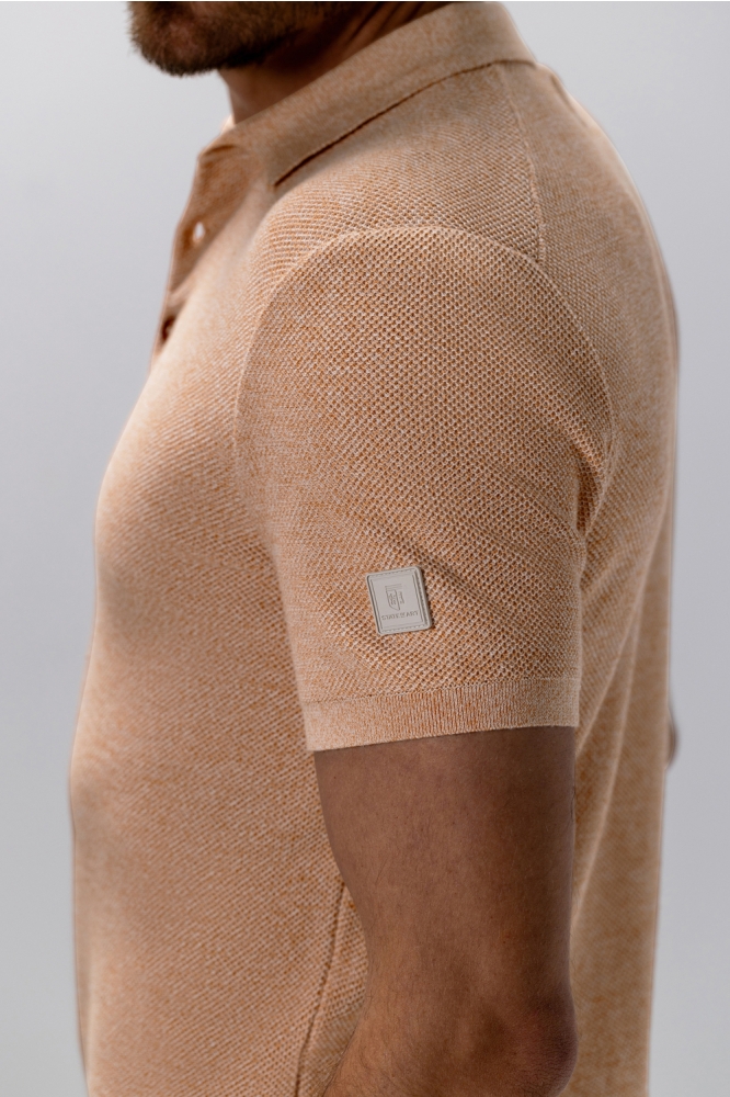 State of Art oranje heren polo | Close up