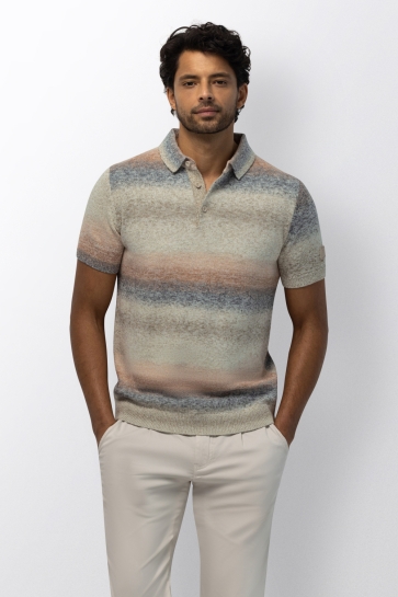 State of Art poloshirt knitted ss Beige