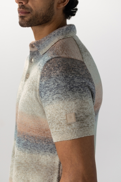 State of Art beige heren polo | Close up